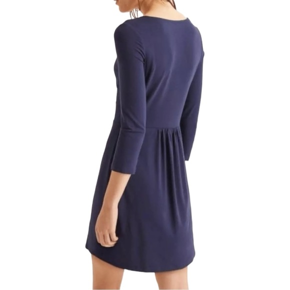 Boden Women’s Navy Blue Sabina Jersey Knit 3/4 Sleeve Fit & Flare Dress size 8 - Picture 2 of 9
